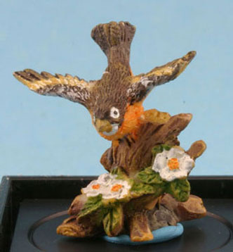 Dollhouse Miniature Robin (Hand Painted Bird Figure)